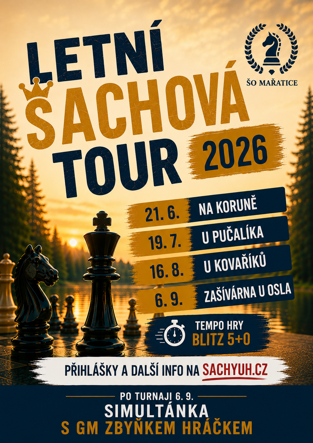 Plakát Letní šachová tour 2026